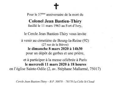 En souvenir de Jean Bastien-Thiry.